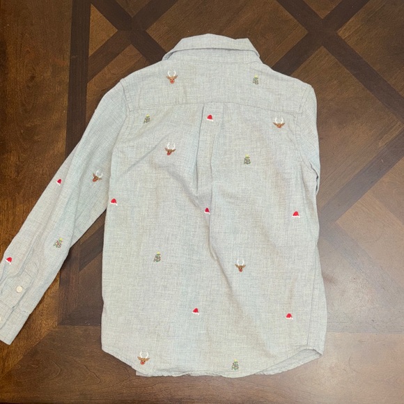 Janie and Jack Gray Embroidered Kids Shirt - Picture 2 of 2